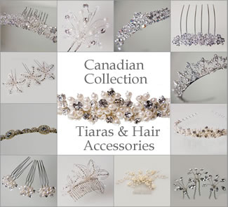 Canadian Tiaras & Hair Accessories at The Wedding Accessories Boutique - including Tiaras, Hairpins, Headdresses, Hairbands. Matching Jewellery available for many Tiaras