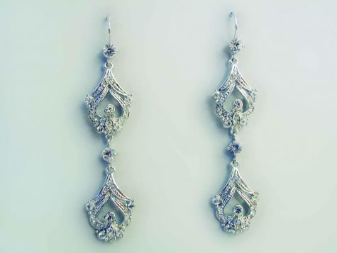 Hayworth Earrings - Bridal / Evening Wear - Couture Jewellery Collection from the Wedding Accessory Boutique