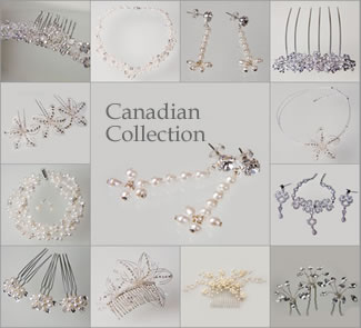 Canadian Wedding Jewellery at The Wedding Accessories Boutique - including Necklaces & Earrings. Also matching Tiaras, Hairpins, Headdresses, Hairbands. 