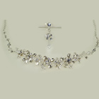 French Tiaras & Jewellery - Davina Silver Necklace & Earrings 400 from the Wedding Accessories Boutique
