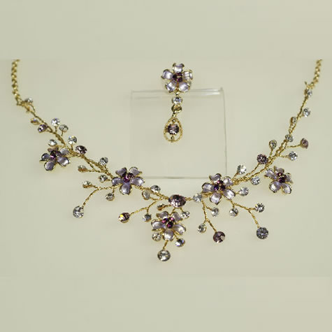 French Tiaras & Jewellery - Davina Necklace & Earrings 401 - from Wedding Accessories Boutique online Shop for Lydd Kent