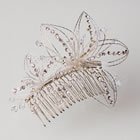 Canadian Wedding Jewellery - Hair Comb 9705L - Crystal Lily Hair Comb - Jewellery from the Wedding Accessories Boutique