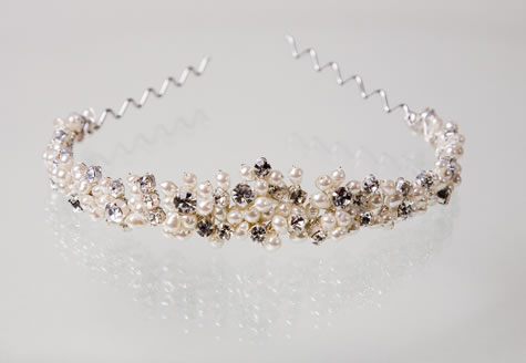 Canadian Tiaras & Jewellery - Tiara ES2051 Pearl & Swarovski Crystal Hair Band  - Wedding / Special Occasions / Evening Wear Jewellery & Tiaras from the Wedding Accessories Boutique - Oxfordshire section