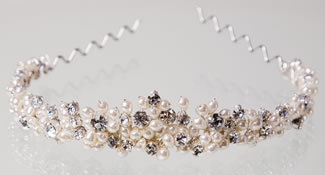 Tiaras, Headdresses & Hair Accessories (including Jewellery Combs.Hairpins, Hairbands) for Weddings, Special Occasions & Evening Wear from Wedding Acccessories Boutique Laleham nr Shepperton Middlesex