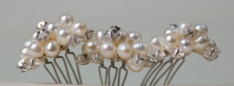 Canadian Tiaras & Jewellery (Hairpins) - Pearl & Swarovski Crystal Hairpins HP9723 - Wedding / Special Occasions / Evening Wear Jewellery & Tiaras from the Wedding Accessories Boutique - Oxfordshire section