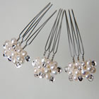 Canadian Wedding Jewellery - Hairpins HP9723 - Pearls & Swarovski Crystals decorating 3 Hairpins - Jewellery from the Wedding Accessories Boutique