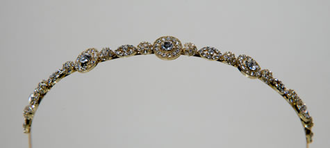 Canadian Tiaras & Jewellery - Hairbands - Gold Hairband with Swarovski Crystals - Hairband 9691- Wedding / Special Occasions / Evening Wear Jewellery & Tiaras from the Wedding Accessories Boutique - Oxfordshire section